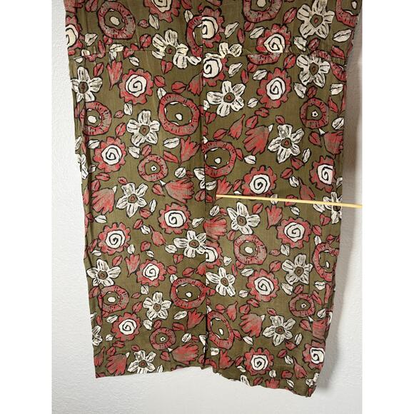 Vintage Liz Claiborne Brown Floral Floral Dress Womens 4 Small Drop Waist Boho - Picture 8 of 10